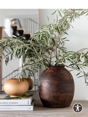 Aged Wood Vase